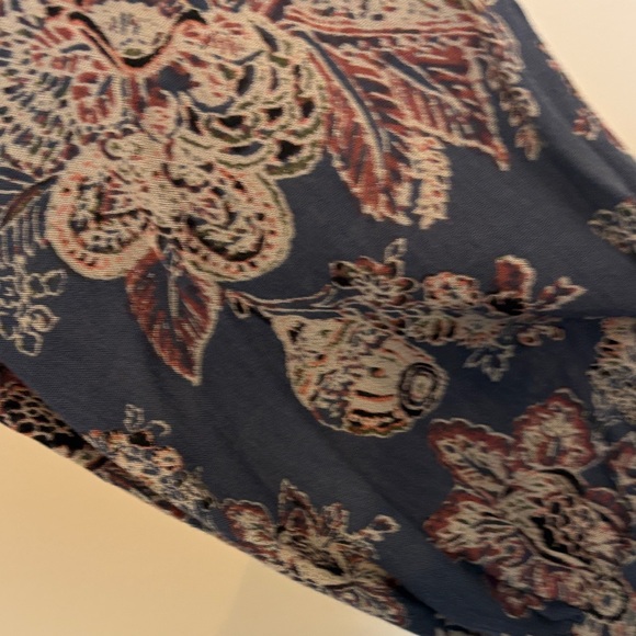 Free People Navy and Brown Floral Long Sleeve Dress - Picture 4 of 7